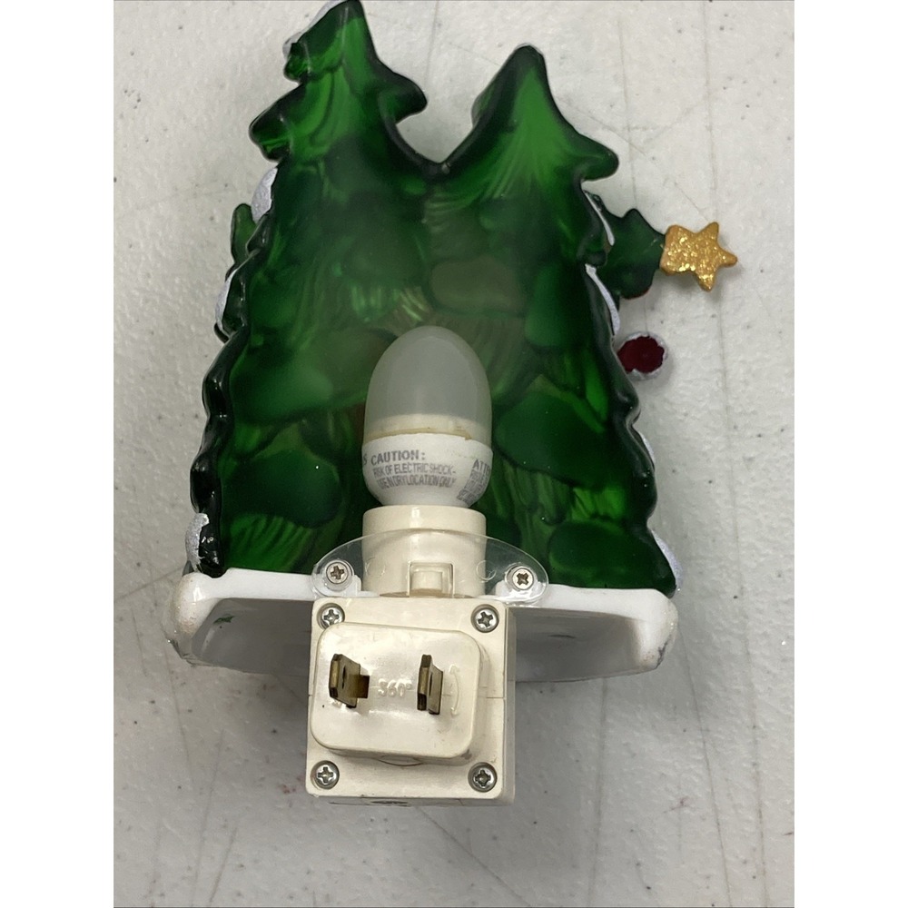 Pair Of Vtg Disney Pluto & Mickey Mouse Plug In‎ Nightlight Christmas Glitter - Picture 11 of 13